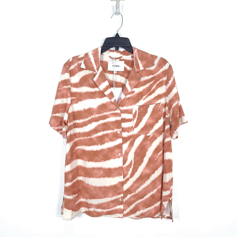 PISTOLA Lucy Safari Dream Contemporary Animal Print Button Down Shirt - Picture 3 of 12